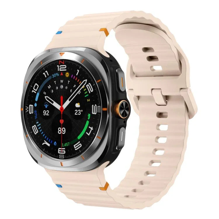 xDfind Silikon-Uhrenarmband mit Wellennaht, für Samsung Galaxy Watch Ultra 47 mm / Ultra 2025