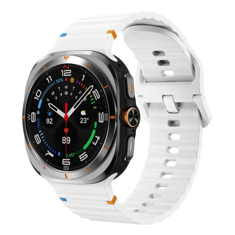 xDfind Silikon-Uhrenarmband mit Wellennaht, für Samsung Galaxy Watch Ultra 47 mm / Ultra 2025