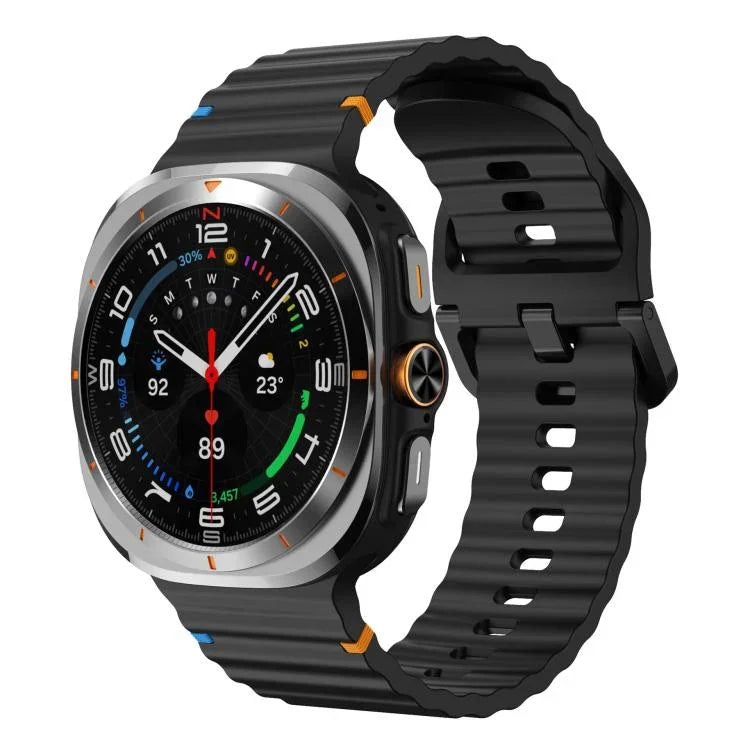 xDfind Silikon-Uhrenarmband mit Wellennaht, für Samsung Galaxy Watch Ultra 47 mm / Ultra 2025