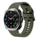 xDfind Silikon-Uhrenarmband mit Wellennaht, für Samsung Galaxy Watch Ultra 47 mm / Ultra 2025
