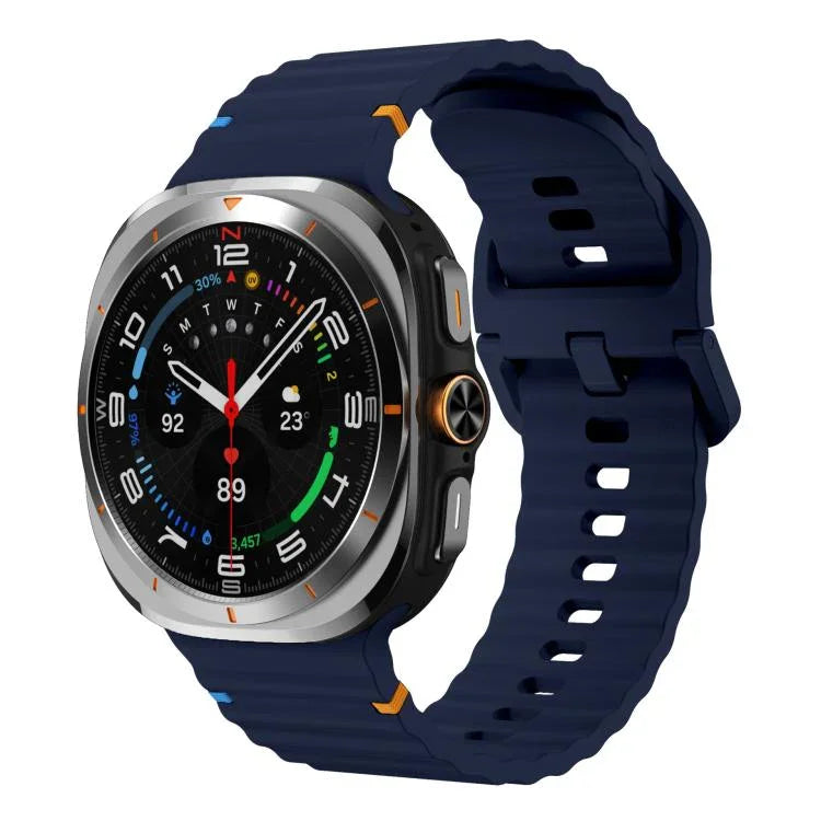 xDfind Silikon-Uhrenarmband mit Wellennaht, für Samsung Galaxy Watch Ultra 47 mm / Ultra 2025
