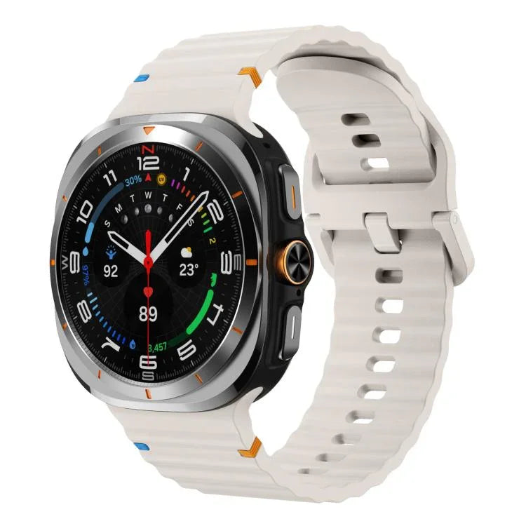 xDfind Silikon-Uhrenarmband mit Wellennaht, für Samsung Galaxy Watch Ultra 47 mm / Ultra 2025