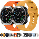 xDfind Silikon-Uhrenarmband mit Wellennaht, für Samsung Galaxy Watch Ultra 47 mm / Ultra 2025