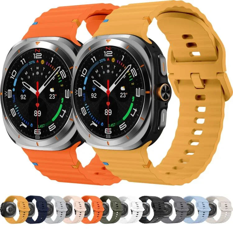xDfind Silikon-Uhrenarmband mit Wellennaht, für Samsung Galaxy Watch Ultra 47 mm / Ultra 2025