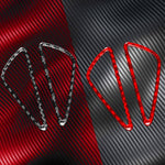 2pcs/Set Carbon Fiber Car Instrument Panel Air Outlet Decorative Sticker for SEAT Leon 2005-2012, Left and Right Driver, Instrument Panel Air Outlet