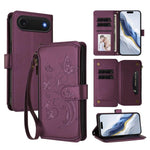 Butterfly Love Flower Multi-card Zipper Wallet Leather Phone Case, For iPhone 17e / 16e, For iPhone 17 Pro Max, For iPhone 17 Pro, For iPhone 17, For iPhone Air, For iPhone 16 Pro Max