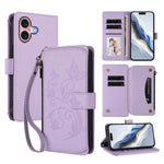 Butterfly Love Flower Multi-card Zipper Wallet Leather Phone Case, For iPhone 16 Pro, For iPhone 16 Plus, For iPhone 16, For iPhone 15 Pro Max, For iPhone 15 Pro, For iPhone 15 Plus