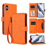 Schmetterlings-Liebesblumen Multi-Karten Reißverschluss-Geldbörse Leder-Handyhülle, Für iPhone 11 Pro Max, Für iPhone 11, Für iPhone 11 Pro, Für iPhone X / XS, Für iPhone XR, Für iPhone XS Max