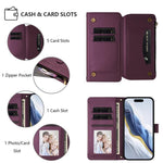 Schmetterlings-Liebesblumen Multi-Karten Reißverschluss-Geldbörse Leder-Handyhülle, Für iPhone 7 Plus / 8 Plus