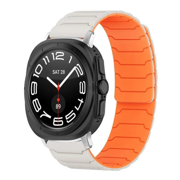 xDfind Magnetisches Silikon-Uhrenarmband, für Samsung Galaxy Watch Ultra / Ultra 2025, Samsung Galaxy Watch 8 / 8 Classic, Samsung Galaxy Watch 7 / 6 / 5 / FE