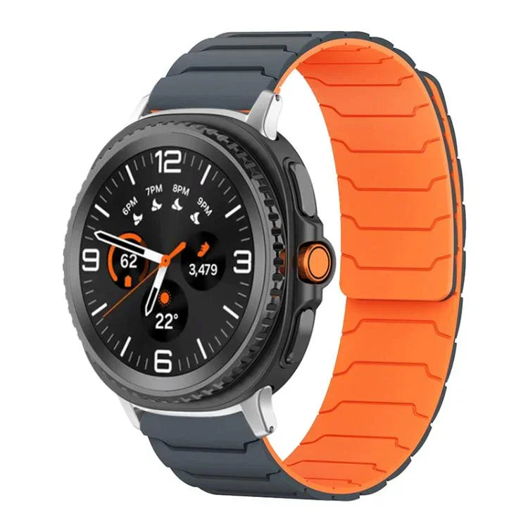xDfind Magnetisches Silikon-Uhrenarmband, für Samsung Galaxy Watch Ultra / Ultra 2025, Samsung Galaxy Watch 8 / 8 Classic, Samsung Galaxy Watch 7 / 6 / 5 / FE