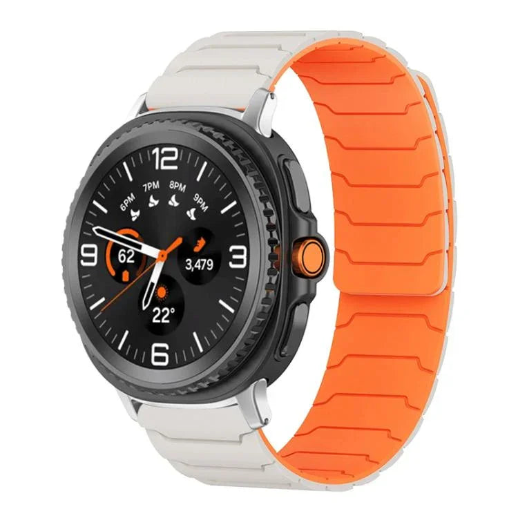 xDfind Magnetisches Silikon-Uhrenarmband, für Samsung Galaxy Watch Ultra / Ultra 2025, Samsung Galaxy Watch 8 / 8 Classic, Samsung Galaxy Watch 7 / 6 / 5 / FE