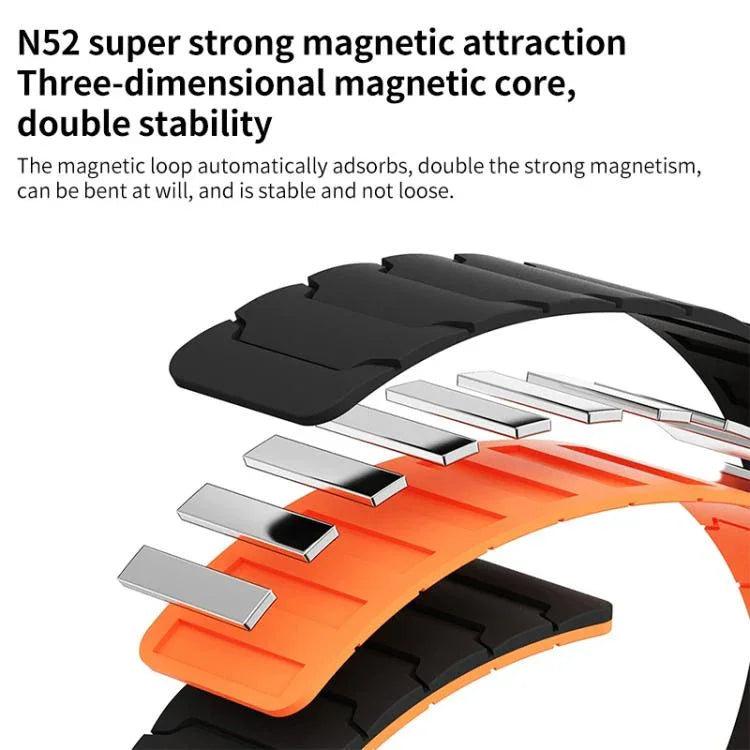 xDfind Magnetisches Silikon-Uhrenarmband, für Samsung Galaxy Watch Ultra / Ultra 2025, Samsung Galaxy Watch 8 / 8 Classic, Samsung Galaxy Watch 7 / 6 / 5 / FE
