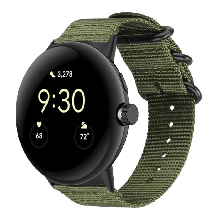 xDfind Ringschnalle Nylon-Segeltuch-Armband, kompatibel mit Google Pixel Watch4 / Watch3 45mm, kompatibel mit Google Pixel 4 / 3 / 2 / 1 41mm