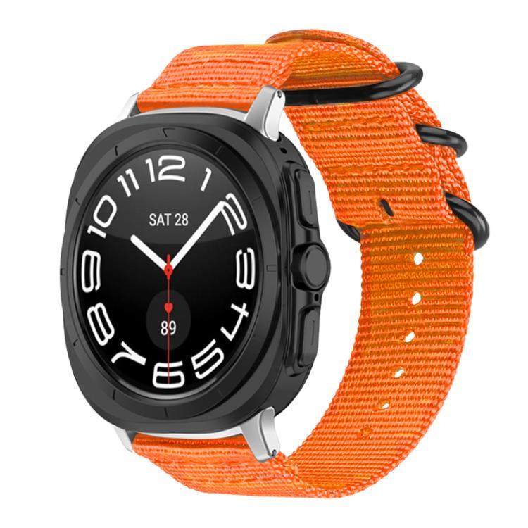 xDfind Uhrenarmband aus Nylon-Canvas mit Ringverschluss, passend für Samsung Galaxy Watch Ultra / Ultra 2025, Samsung Galaxy Watch8 / 8 Classic, Samsung Galaxy Watch 7 / 6 / 5 / FE und Samsung Galaxy Fit3 SM-R390