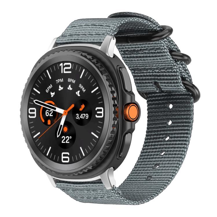 xDfind Uhrenarmband aus Nylon-Canvas mit Ringverschluss, passend für Samsung Galaxy Watch Ultra / Ultra 2025, Samsung Galaxy Watch8 / 8 Classic, Samsung Galaxy Watch 7 / 6 / 5 / FE und Samsung Galaxy Fit3 SM-R390