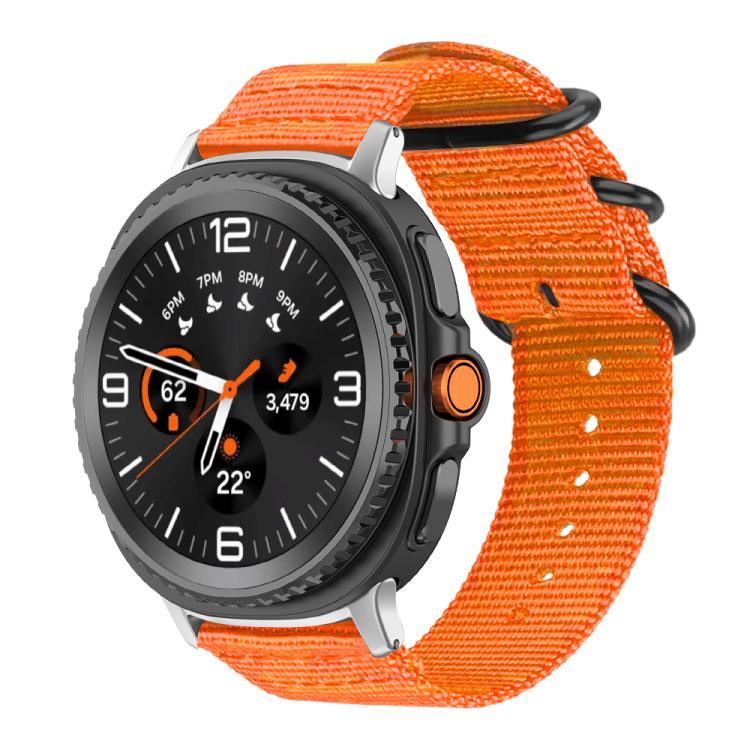 xDfind Uhrenarmband aus Nylon-Canvas mit Ringverschluss, passend für Samsung Galaxy Watch Ultra / Ultra 2025, Samsung Galaxy Watch8 / 8 Classic, Samsung Galaxy Watch 7 / 6 / 5 / FE und Samsung Galaxy Fit3 SM-R390