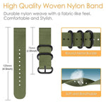 xDfind Uhrenarmband aus Nylon-Canvas mit Ringverschluss, passend für Samsung Galaxy Watch Ultra / Ultra 2025, Samsung Galaxy Watch8 / 8 Classic, Samsung Galaxy Watch 7 / 6 / 5 / FE und Samsung Galaxy Fit3 SM-R390