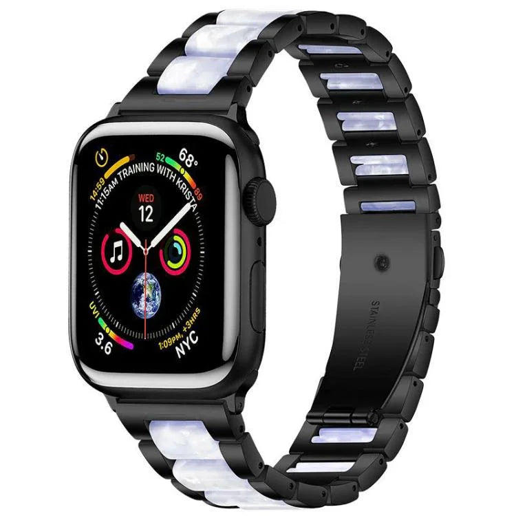xDfind Three Beads Metal Resin Watch Band, For Apple Watch 42 / 44 / 45 / 46 / 49mm, For Apple Watch 38 / 40 / 41 / S10 42mm