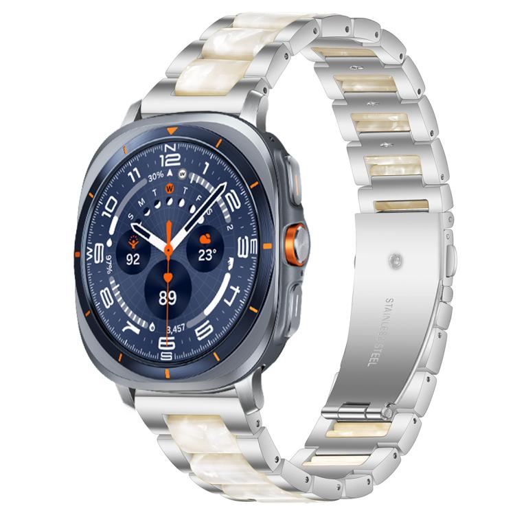 xDfind Drei Perlen Metall-Harz-Uhrenarmband, Für Samsung Galaxy Watch Ultra/Ultra 2025, Für Samsung Galaxy Watch8 / 8 Classic, Für Samsung Galaxy Watch 7 / 6 / 5 / FE