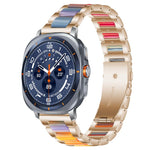 xDfind Drei Perlen Metall-Harz-Uhrenarmband, Für Samsung Galaxy Watch Ultra/Ultra 2025, Für Samsung Galaxy Watch8 / 8 Classic, Für Samsung Galaxy Watch 7 / 6 / 5 / FE