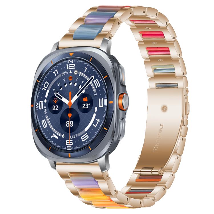 xDfind Drei Perlen Metall-Harz-Uhrenarmband, Für Samsung Galaxy Watch Ultra/Ultra 2025, Für Samsung Galaxy Watch8 / 8 Classic, Für Samsung Galaxy Watch 7 / 6 / 5 / FE