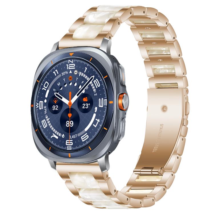xDfind Drei Perlen Metall-Harz-Uhrenarmband, Für Samsung Galaxy Watch Ultra/Ultra 2025, Für Samsung Galaxy Watch8 / 8 Classic, Für Samsung Galaxy Watch 7 / 6 / 5 / FE