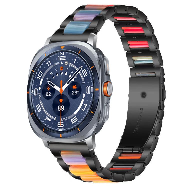 xDfind Drei Perlen Metall-Harz-Uhrenarmband, Für Samsung Galaxy Watch Ultra/Ultra 2025, Für Samsung Galaxy Watch8 / 8 Classic, Für Samsung Galaxy Watch 7 / 6 / 5 / FE