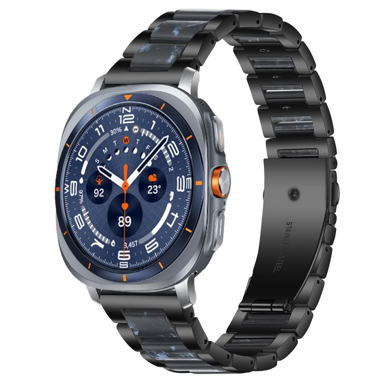 xDfind Drei Perlen Metall-Harz-Uhrenarmband, Für Samsung Galaxy Watch Ultra/Ultra 2025, Für Samsung Galaxy Watch8 / 8 Classic, Für Samsung Galaxy Watch 7 / 6 / 5 / FE