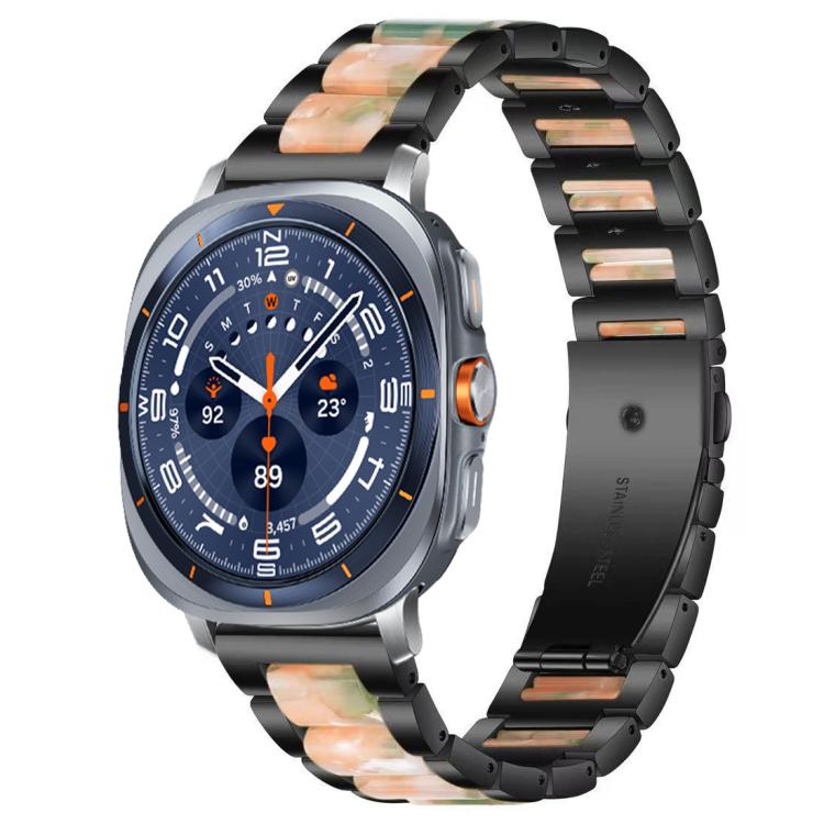 xDfind Drei Perlen Metall-Harz-Uhrenarmband, Für Samsung Galaxy Watch Ultra/Ultra 2025, Für Samsung Galaxy Watch8 / 8 Classic, Für Samsung Galaxy Watch 7 / 6 / 5 / FE