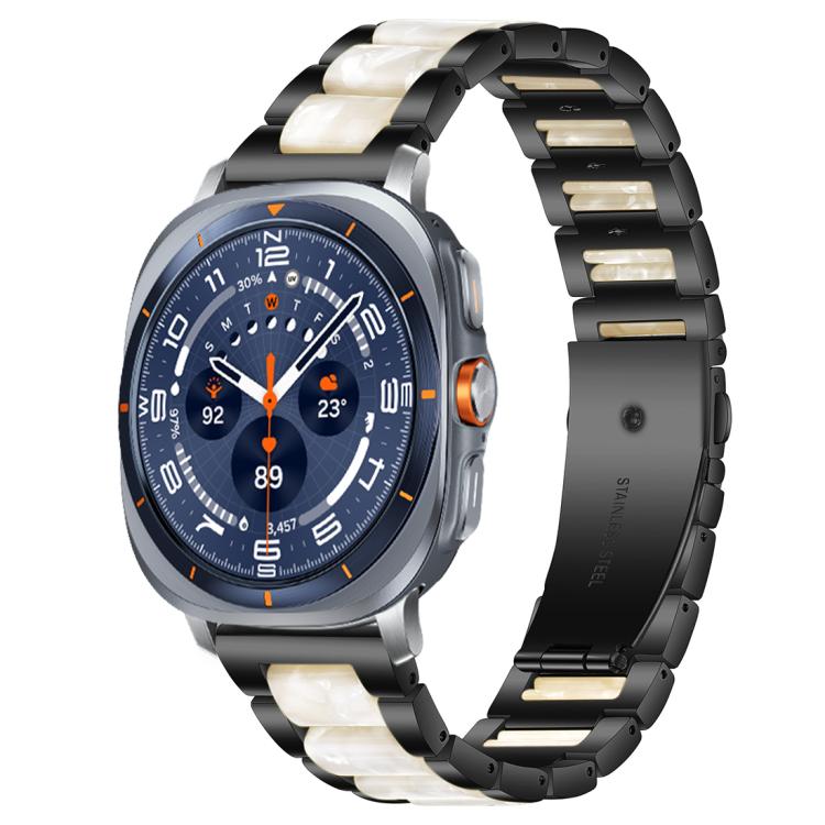 xDfind Drei Perlen Metall-Harz-Uhrenarmband, Für Samsung Galaxy Watch Ultra/Ultra 2025, Für Samsung Galaxy Watch8 / 8 Classic, Für Samsung Galaxy Watch 7 / 6 / 5 / FE