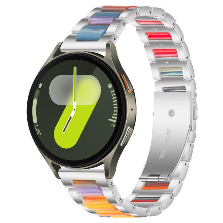 xDfind Drei Perlen Metall-Harz-Uhrenarmband, Für Samsung Galaxy Watch Ultra/Ultra 2025, Für Samsung Galaxy Watch8 / 8 Classic, Für Samsung Galaxy Watch 7 / 6 / 5 / FE