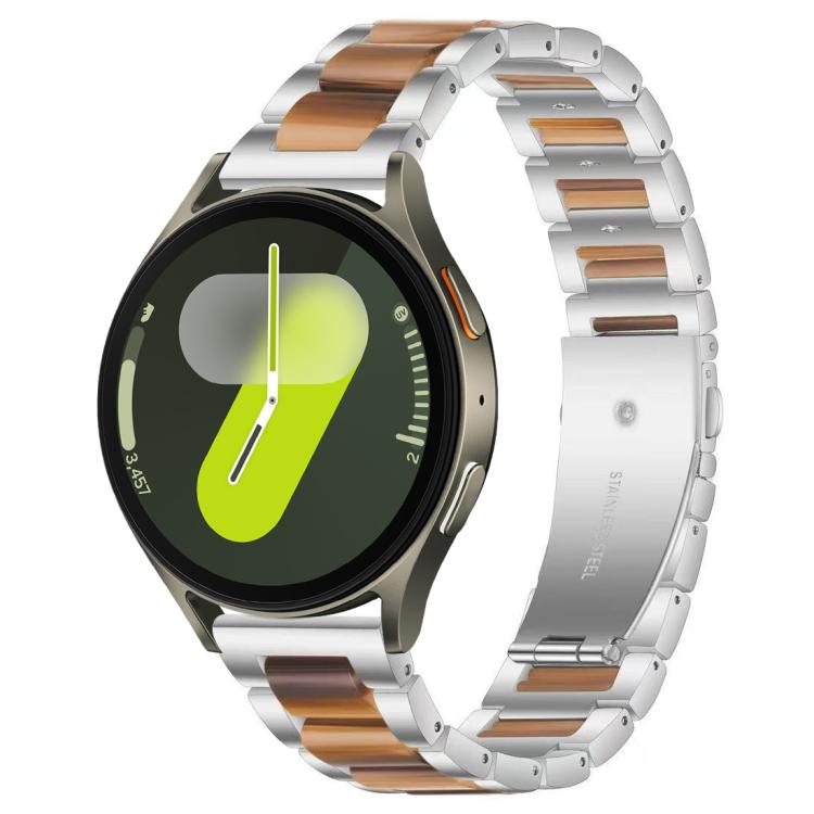 xDfind Drei Perlen Metall-Harz-Uhrenarmband, Für Samsung Galaxy Watch Ultra/Ultra 2025, Für Samsung Galaxy Watch8 / 8 Classic, Für Samsung Galaxy Watch 7 / 6 / 5 / FE
