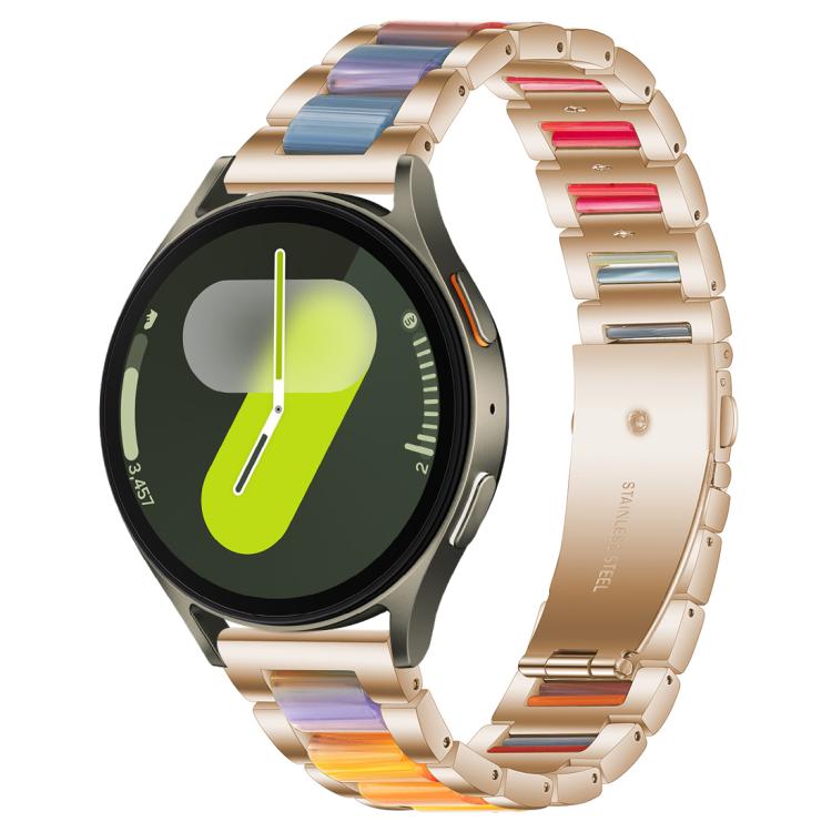 xDfind Drei Perlen Metall-Harz-Uhrenarmband, Für Samsung Galaxy Watch Ultra/Ultra 2025, Für Samsung Galaxy Watch8 / 8 Classic, Für Samsung Galaxy Watch 7 / 6 / 5 / FE