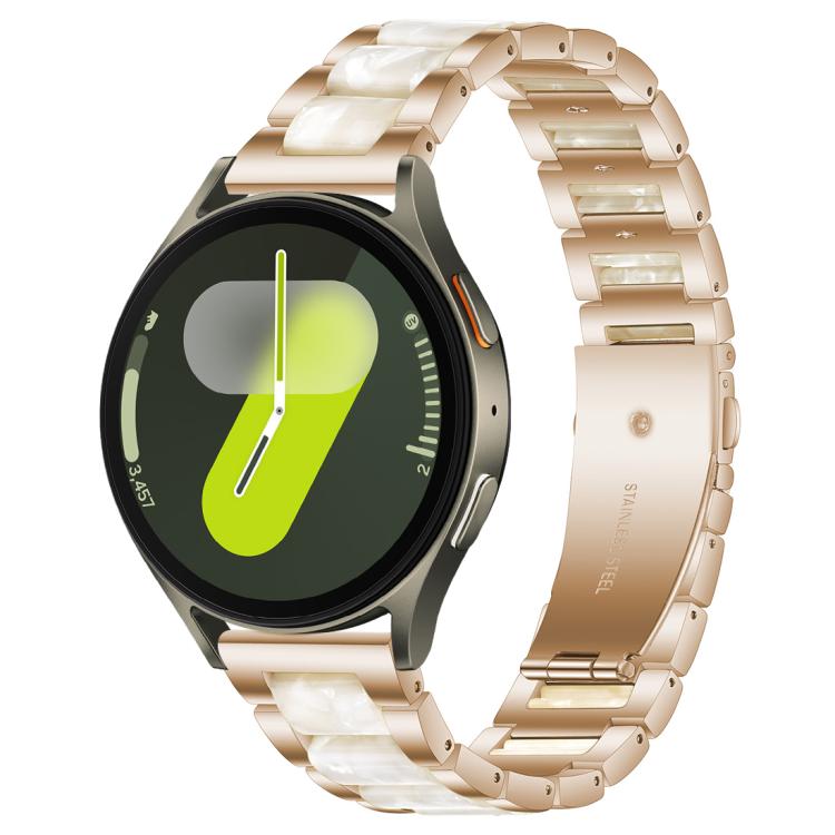 xDfind Drei Perlen Metall-Harz-Uhrenarmband, Für Samsung Galaxy Watch Ultra/Ultra 2025, Für Samsung Galaxy Watch8 / 8 Classic, Für Samsung Galaxy Watch 7 / 6 / 5 / FE