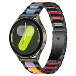 xDfind Drei Perlen Metall-Harz-Uhrenarmband, Für Samsung Galaxy Watch Ultra/Ultra 2025, Für Samsung Galaxy Watch8 / 8 Classic, Für Samsung Galaxy Watch 7 / 6 / 5 / FE