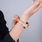 xDfind Drei Perlen Metall-Harz-Uhrenarmband, Für Samsung Galaxy Watch Ultra/Ultra 2025, Für Samsung Galaxy Watch8 / 8 Classic, Für Samsung Galaxy Watch 7 / 6 / 5 / FE