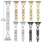 xDfind X-förmiges, einreihiges Metall-Uhrenarmband mit Diamanten, passend für Apple Watch 42 / 44 / 45 / 46 / 49 mm, Apple Watch 38 / 40 / 41 / S10 42 mm