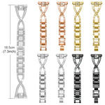 xDfind X-Shaped Single Row Diamond Metal Watch Band, For Huawei Watch Fit4 / Fit4 Pro / Fit3
