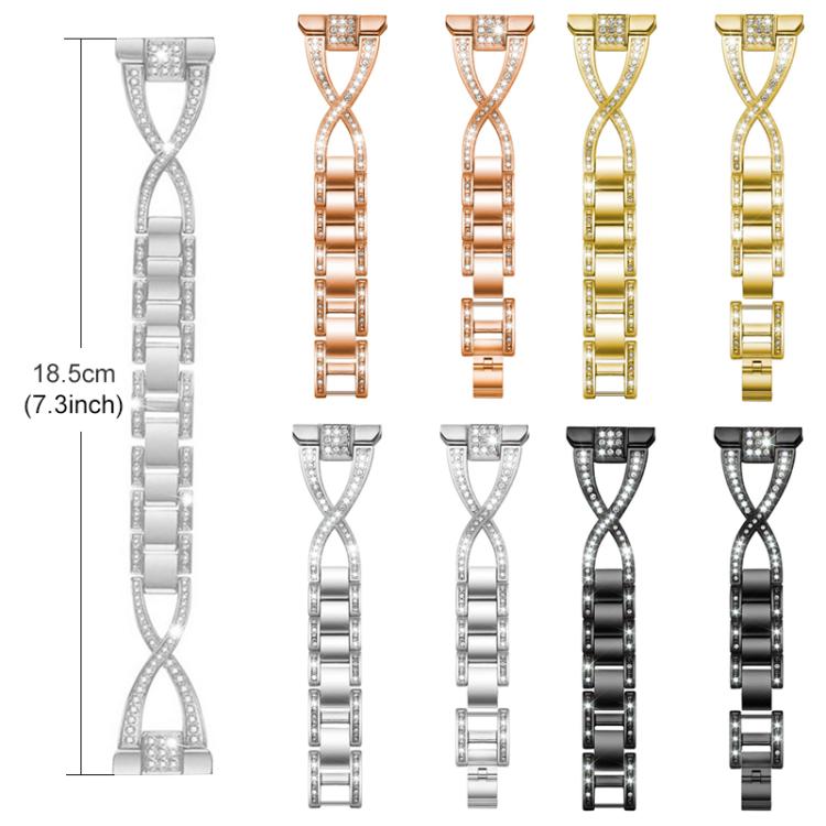 xDfind X-Shaped Single Row Diamond Metal Watch Band, For Huawei Watch Fit4 / Fit4 Pro / Fit3