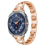 xDfind X-förmiges, einreihiges Metall-Uhrenarmband mit Diamanten, passend für Samsung Galaxy Watch Ultra/Ultra 2025, Samsung Galaxy Watch 8/8 Classic und Samsung Galaxy Watch 7/6/5/FE