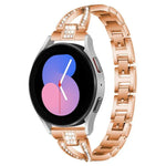 xDfind X-förmiges, einreihiges Metall-Uhrenarmband mit Diamanten, passend für Samsung Galaxy Watch Ultra/Ultra 2025, Samsung Galaxy Watch 8/8 Classic und Samsung Galaxy Watch 7/6/5/FE
