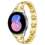 xDfind X-förmiges, einreihiges Metall-Uhrenarmband mit Diamanten, passend für Samsung Galaxy Watch Ultra/Ultra 2025, Samsung Galaxy Watch 8/8 Classic und Samsung Galaxy Watch 7/6/5/FE