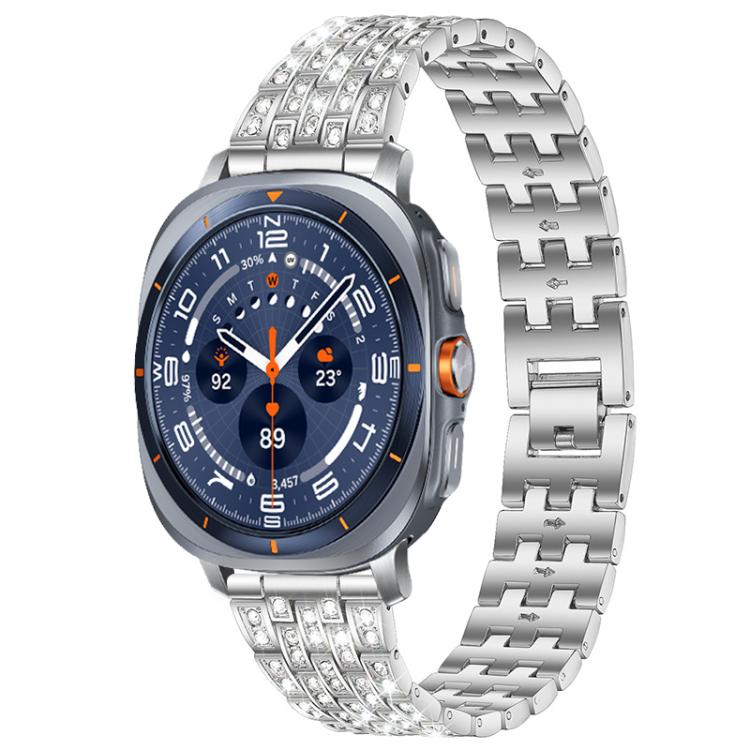 xDfind Fünf-Perlen-Metallarmband mit Volldiamantbesatz, für Samsung Galaxy Watch Ultra/Ultra 2025, für Samsung Galaxy Watch8 / 8 Classic