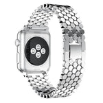 xDfind Metallarmband mit Fischschuppenmuster, passend für Apple Watch 42 / 44 / 45 / 46 / 49 mm, Apple Watch 38 / 40 / 41 / S11 42 mm