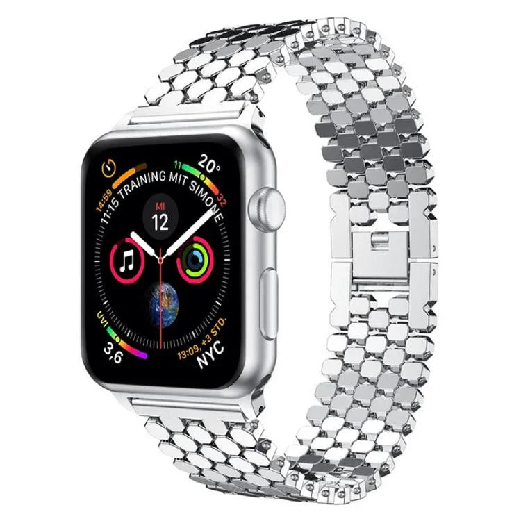 xDfind Metallarmband mit Fischschuppenmuster, passend für Apple Watch 42 / 44 / 45 / 46 / 49 mm, Apple Watch 38 / 40 / 41 / S11 42 mm