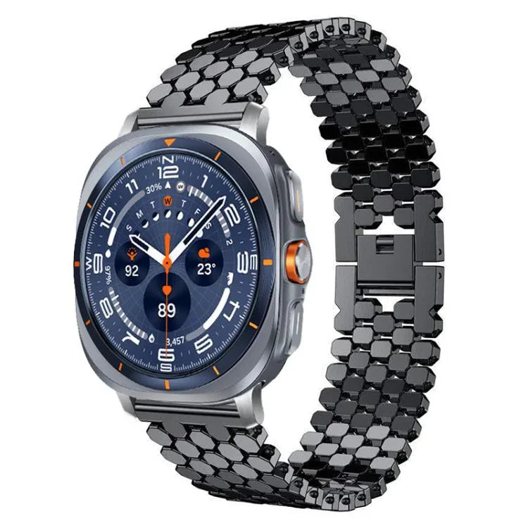 xDfind Metallarmband mit Fischschuppenmuster, für Samsung Galaxy Watch Ultra/Ultra 2025, Samsung Galaxy Watch8/8 Classic, Samsung Galaxy Watch7/FE/6/5/4, Samsung Galaxy Fit3