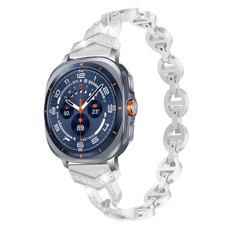 xDfind Diamant-Edelstahl-Uhrenarmband, für Samsung Galaxy Watch Ultra/Ultra 2025, für Samsung Galaxy Watch8 / 8 Classic