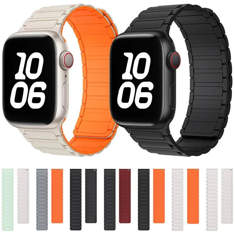 xDfind I-förmiges magnetisches Silikon-Uhrenarmband, für Apple Watch 42 / 44 / 45 / 46 / 49 mm, für Apple Watch 38 / 40 / 41 / S10 42 mm