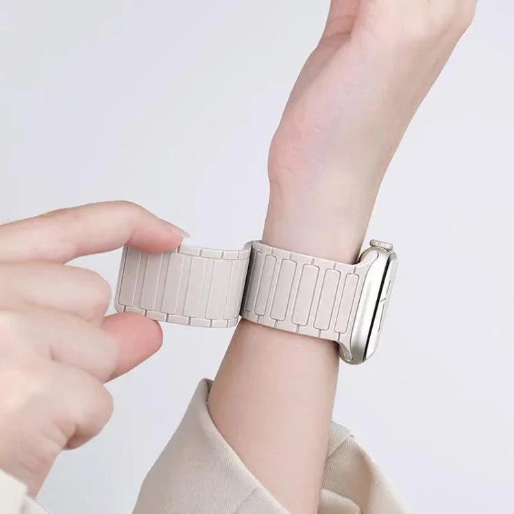 xDfind I-förmiges magnetisches Silikon-Uhrenarmband, für Apple Watch 42 / 44 / 45 / 46 / 49 mm, für Apple Watch 38 / 40 / 41 / S10 42 mm
